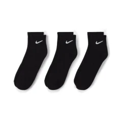 Nike Everyday Cushioned Socks, Black/White - L
