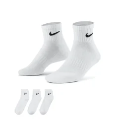 Nike Everyday Cushioned Socks, White/Black - L