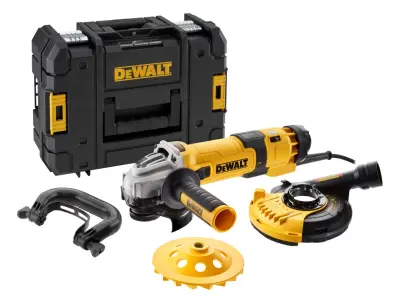 Grinder za kotno dewalt 1500W 125 mm kovček za okus + DWE46150 Pokrov + DWE4257KT Diamond Disc