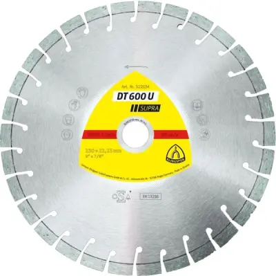 Klingspor Diamond Diamond Diamond 125 mm x 2,4 mm x 22,2 mm supra dt600u, ojačani beton