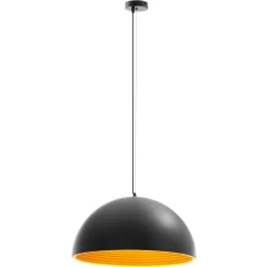 Moderna 1-točkovna viseča svetilka, kupolasta oblika - črna in zlata