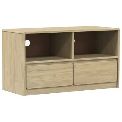 vidaXL TV omarica SAUDA hrast 99x43x55 cm trdna borovina