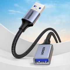 Vzdržljiv podaljšek USB 3.0 5Gb/s, 0,5 m, siv