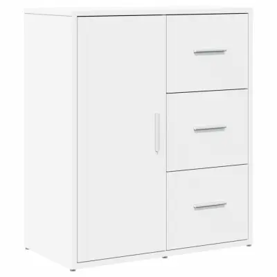 vidaXL Komoda bela 60x31x70 cm inženirski les