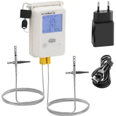 Termohigrometer, snemalnik temperature in vlažnosti LCD USB Wi-Fi območje 0-100% -50-350C