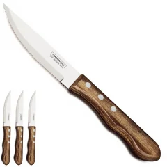 Set nožev za zrezke z lesenim ročajem Churrasco JUMBO 4 kosi dolžina 255 mm