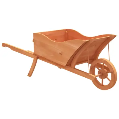 vidaXL Korito samokolnica 128x45,5x43 cm trden les jelke