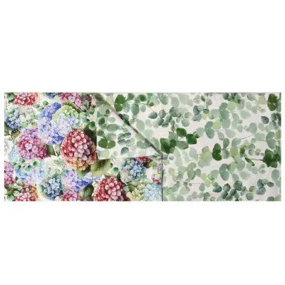 Brandani nadprt, tekač Flora 45x140cm / dvojni vzorec / bombaž