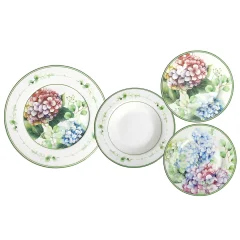 Brandani 18-delni set krožniki Flora / porcelan
