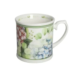 Brandani lonček mug Flora / bel / porcelan