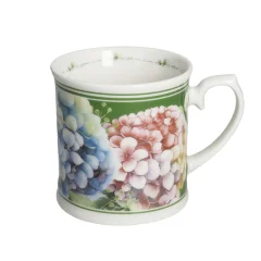 Brandani lonček mug Flora / zelen / porcelan