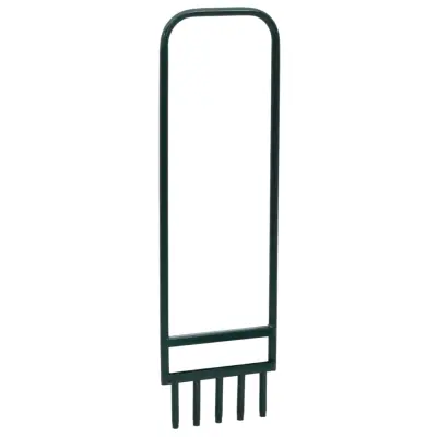 vidaXL Prezračevalnik trave s 5 votlimi zobmi zeleno prašno jeklo