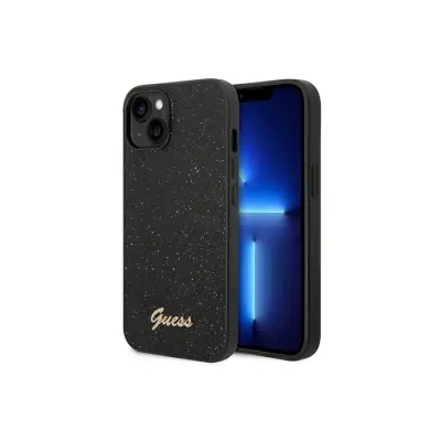 GUESS GUHCP14MHGGSHK silikonski ovitek za iPhone 14 Plus 6.7 - črn z bleščicami