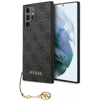GUESS GUHCS23LGF4GGR silikonski ovitek za Samsung Galaxy S23 Ultra 5G - siv
