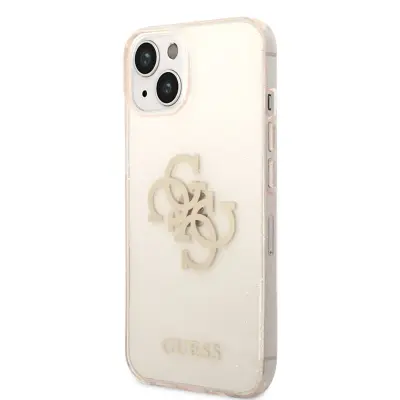 GUESS GUHCP14SPCUGL4GTR ovitek za iPhone 14 6.1 - prozoren z zlatimi bleščicami