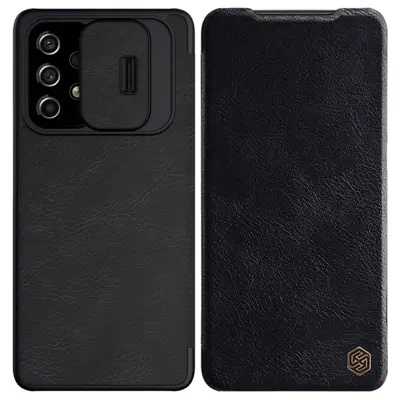 Nillkin preklopna torbica QIN Pro z zaščito kamere za Samsung Galaxy A53 - črna
