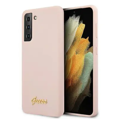 GUESS GUHCS21MLSLMGLP silikonski ovitek za Samsung Galaxy S21 Plus G996 - roza