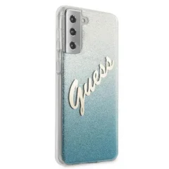 GUESS GUHCS21MPCUGLSBL silikonski ovitek za Samsung Galaxy S21 Plus G996 Bling Glitter - srebrno moder