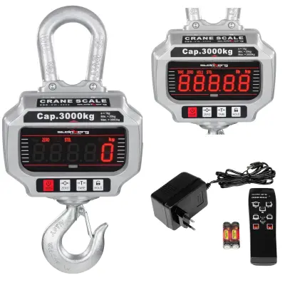 3-tonska daljinsko vodena industrijska kljukasta tehtnica - LED