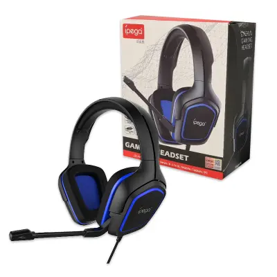 iPega naglavne Gaming slušalke PG-R006B z mikrofonom in 3,5 vtičem črno modre
