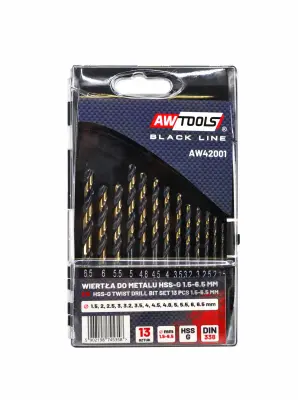 Awtools Metal HSS M2 Drill. 13 osebnih računalnikov/ 1,5 - 6,5 mm/ Premium