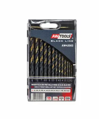 Awtools Metal HSS M2 Drill. 13 osebnih računalnikov/ 2- 8 mm/ Premium