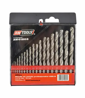 Awtools HSS-G Metal Drill Set 19L. /1.0-10.0mm/