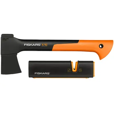 Fiskars Siekier X7 - XS + XSharp Set Earpener