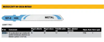 Dewalt Brzeszczot za Jigsaw 76 mm 5pcs Kovina