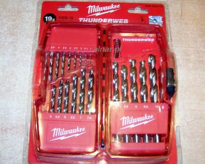 Milwaukee kovinski vrtalniki HSS-G Thunderwb Set 19 kosov 1-10 mm