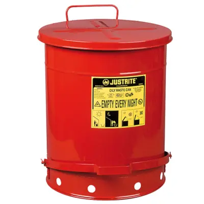 Zabojnik za vnetljive odpadke in zaoljene čistilne krpe - zmogljivost odobritev FM / UL. 53L