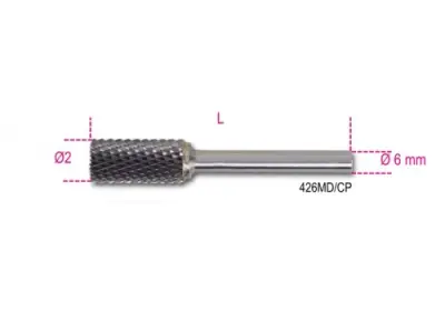 Beta sintrana rotacijska datoteka karbide, valjasti 12 x 25 mm, panda 6mm 426md/cp12