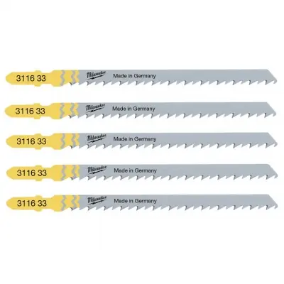 Milwaukee Blade za set 105 mm Jigsaw T344D - 5 psov. Hitro rezan za les