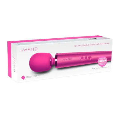 Polnjiv masažni vibrator Le Wand, kovinsko moder