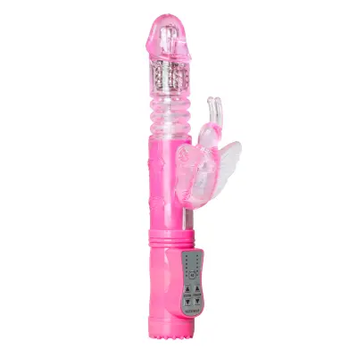 Rabbit vibrator Easytoys Butterfly, roza