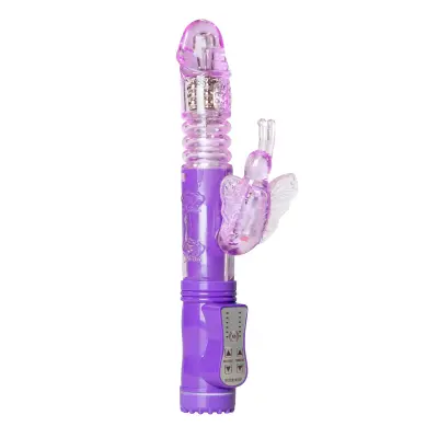 Rabbit vibrator Easytoys Butterfly, vijoličen