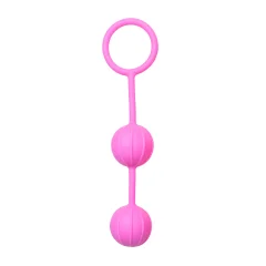 Vaginalne kroglice Easytoys Geisha Balls - navpično rebraste, roza