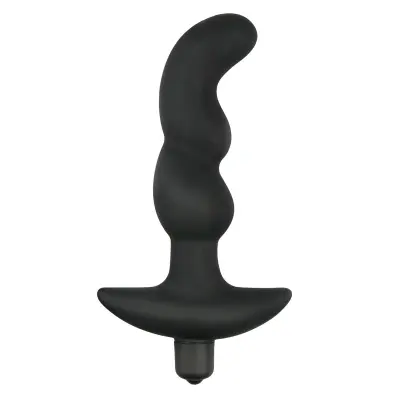 Silikonski analni vibrator Raven Rocket, črn