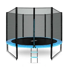 Aga SPORT PRO trampolin 305 cm svetlo modra + zaščitna mreža + lestev