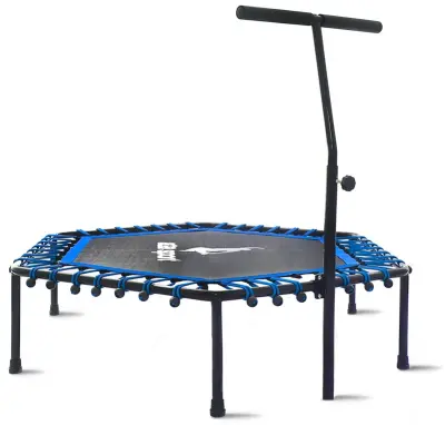 Aga FITNESS Trampolin 130 cm Modra + ročaj