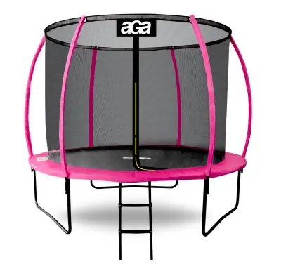 Aga SPORT EXCLUSIVE Trampolin 250 cm roza + zaščitna mreža + lestev