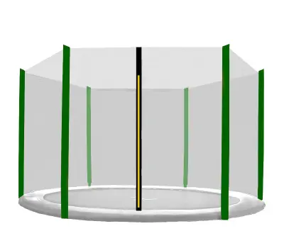 Aga Zaščitna mreža 250 cm za 6 palic Črna mreža / temno zelena