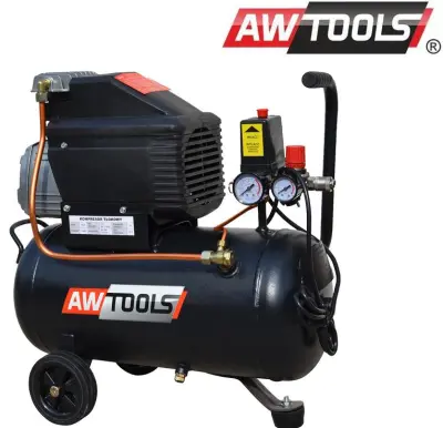 AWTOOLS Oljni kompresor FL-50L Učinkovitost 245L/min. 50L rezervoar