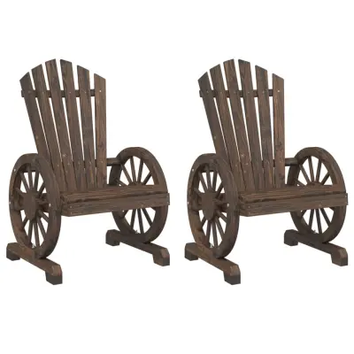 vidaXL Vrtni stol Adirondack 2 kosa trden les jelke