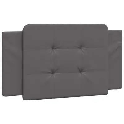 vidaXL Vzglavna stranica siva 100 cm umetno usnje