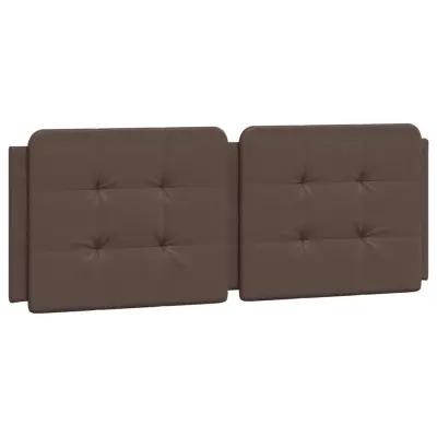 vidaXL Vzglavna stranica rjava 120 cm umetno usnje