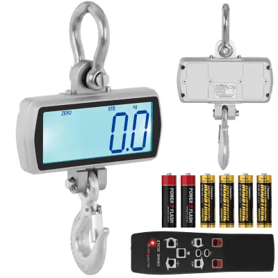 Viseča skladiščna kavljaška tehtnica z daljinskim upravljalnikom velik LCD zaslon do 1T 1000 / 0,5 kg