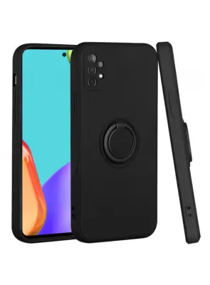 Silikonski ovitek Liquid Ring za Samsung Galaxy A35 - črn