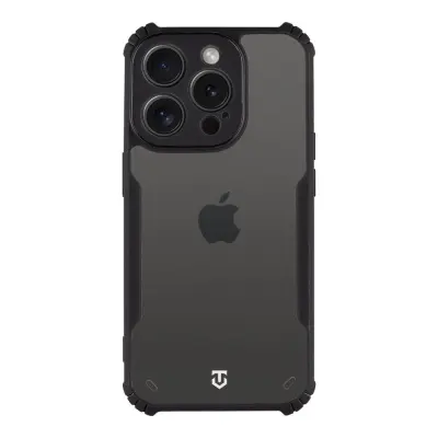 Tactical Quantum silikonski ovitek za iPhone 15 Pro - prozorno črn