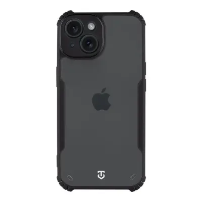 Tactical Quantum silikonski ovitek za iPhone 15 Plus - prozorno črn
